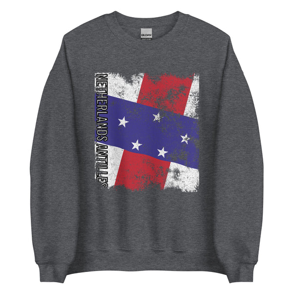 Netherlands Antilles Flag - Distressed Flag Sweatshirt