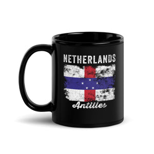 Netherlands Antilles Flag Distressed Mug