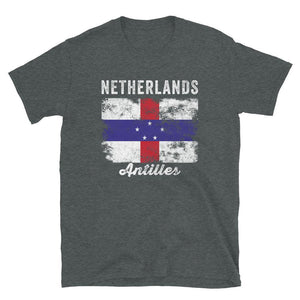 Netherlands Antilles Flag Distressed T-Shirt