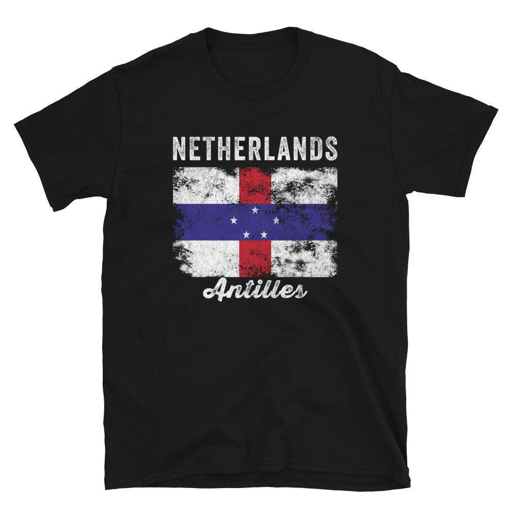 Netherlands Antilles Flag Distressed T-Shirt