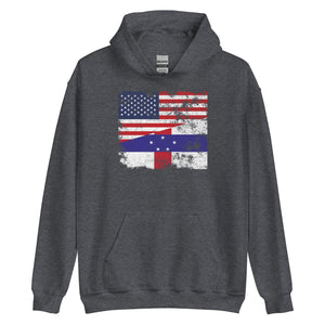 Netherlands Antilles USA Flag Hoodie