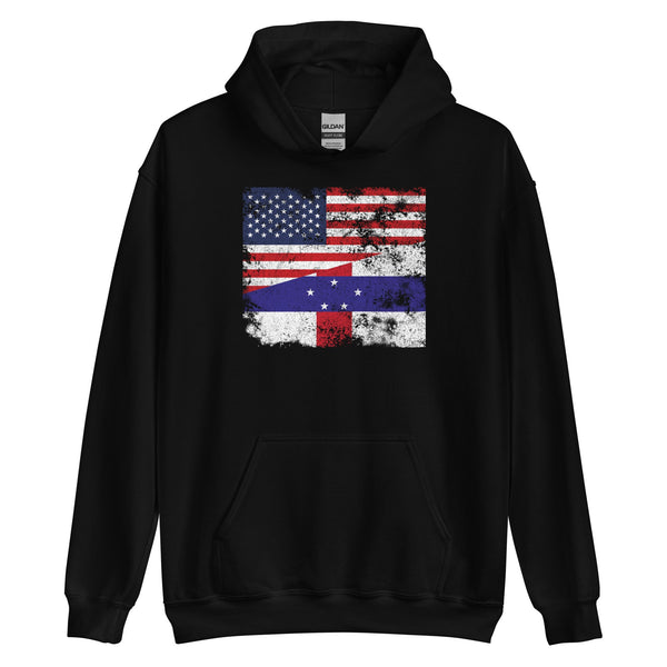 Netherlands Antilles USA Flag Hoodie