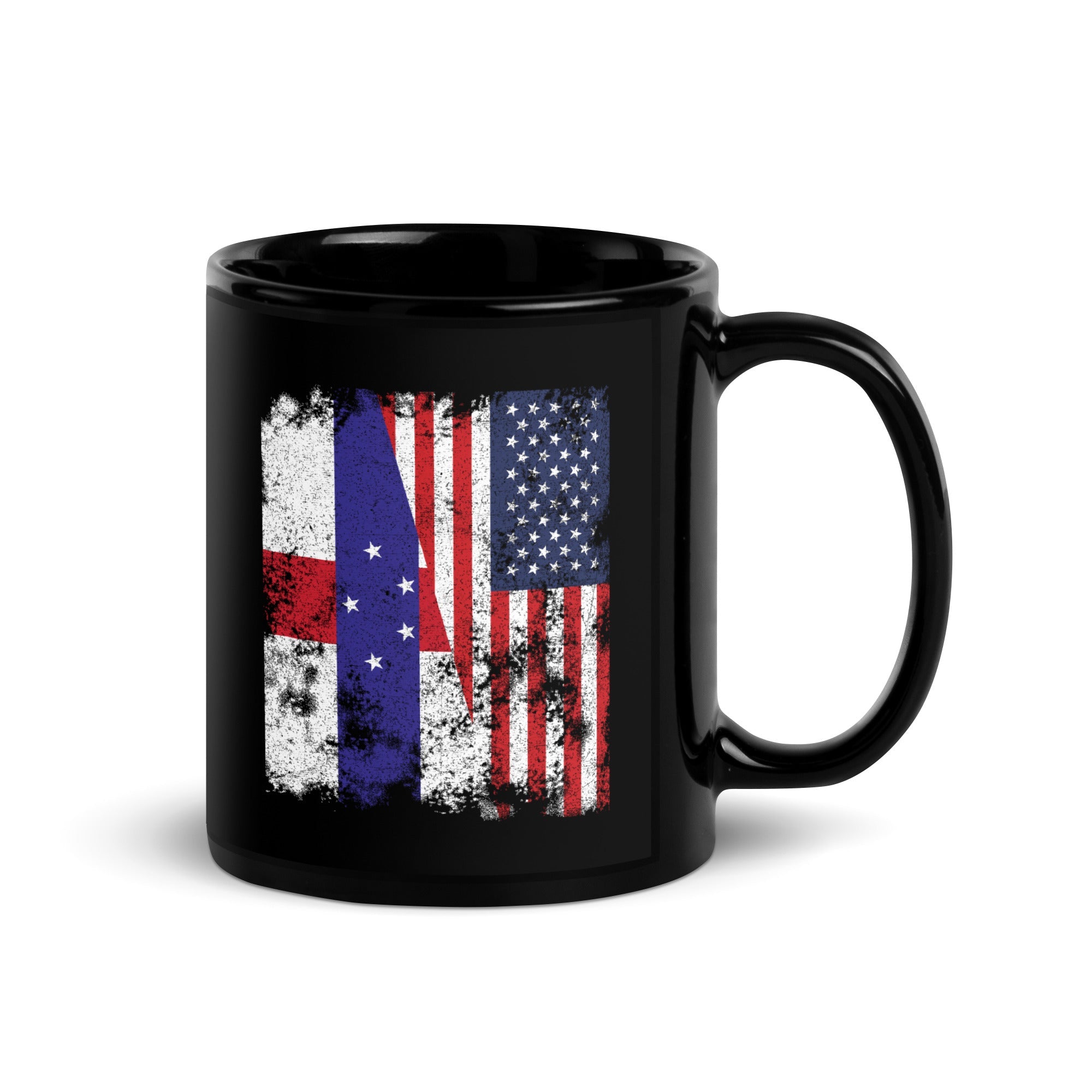 Netherlands Antilles USA Flag Mug