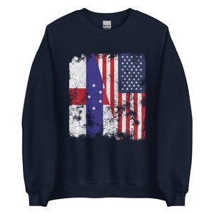 Netherlands Antilles USA Flag Sweatshirt