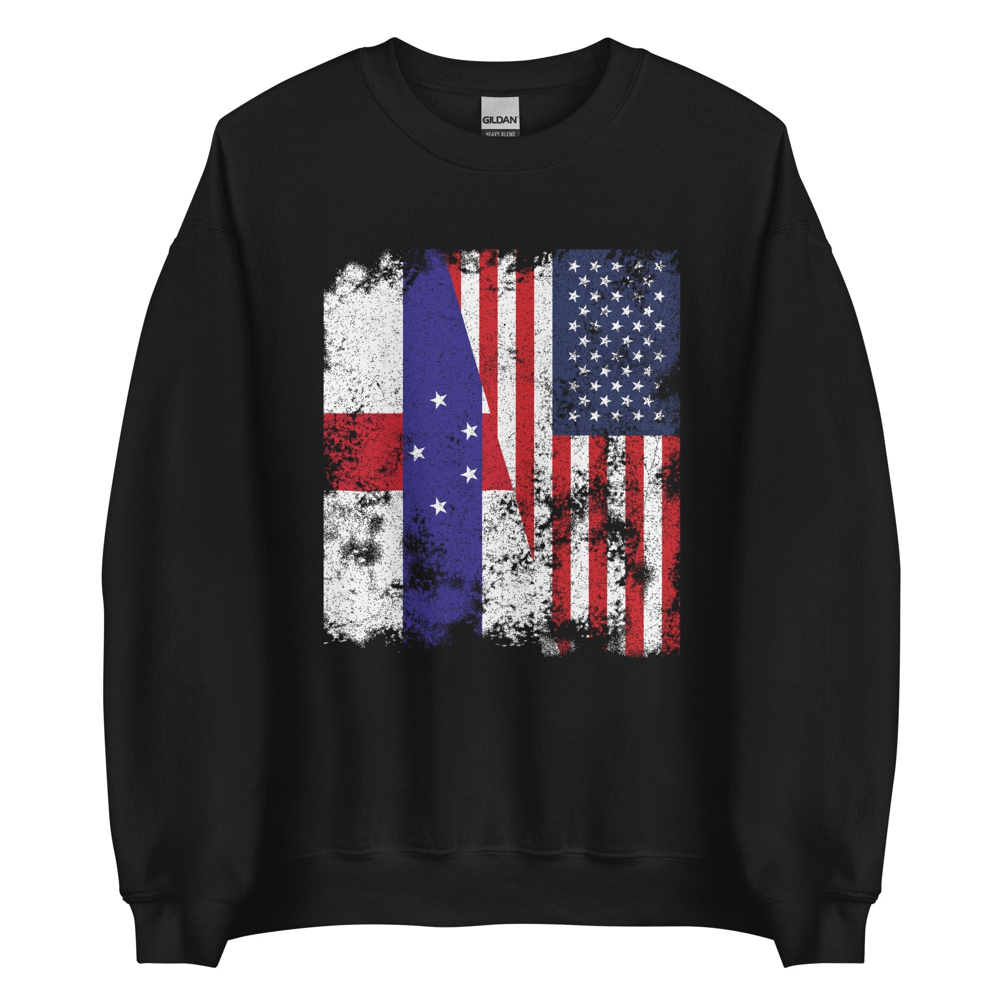 Netherlands Antilles USA Flag Sweatshirt