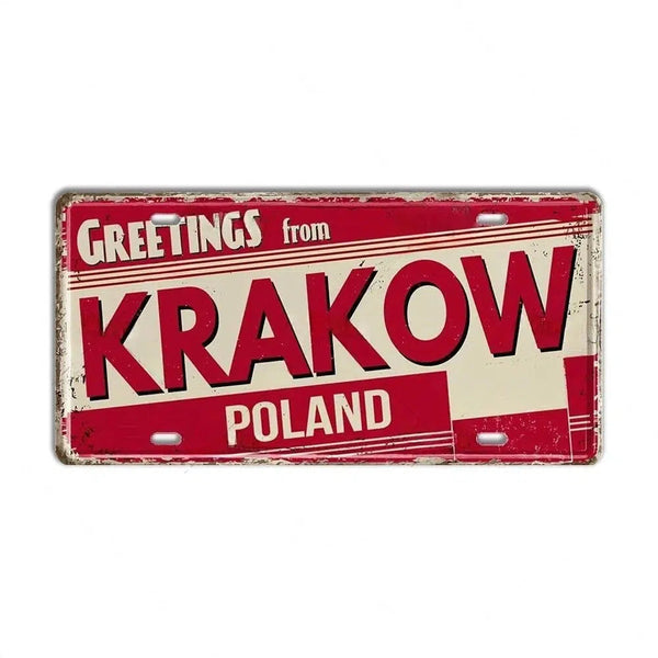 Netherlands, Belgium, Austria & poland Flag License Plate Collection