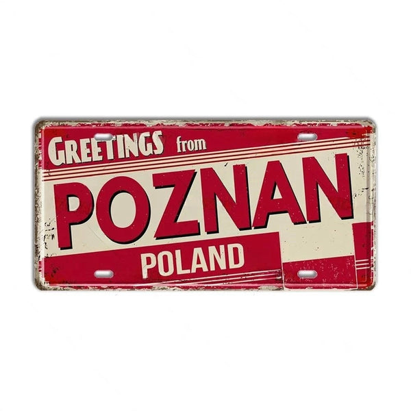 Netherlands, Belgium, Austria & poland Flag License Plate Collection