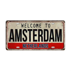 Netherlands, Belgium, Austria & poland Flag License Plate Collection