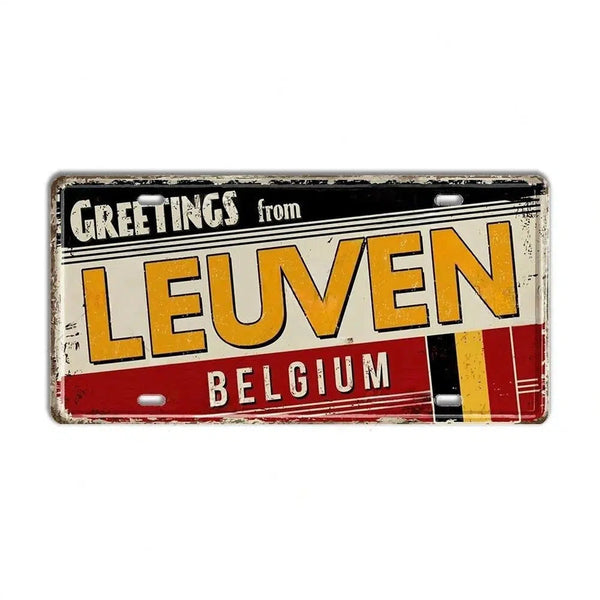 Netherlands, Belgium, Austria & poland Flag License Plate Collection