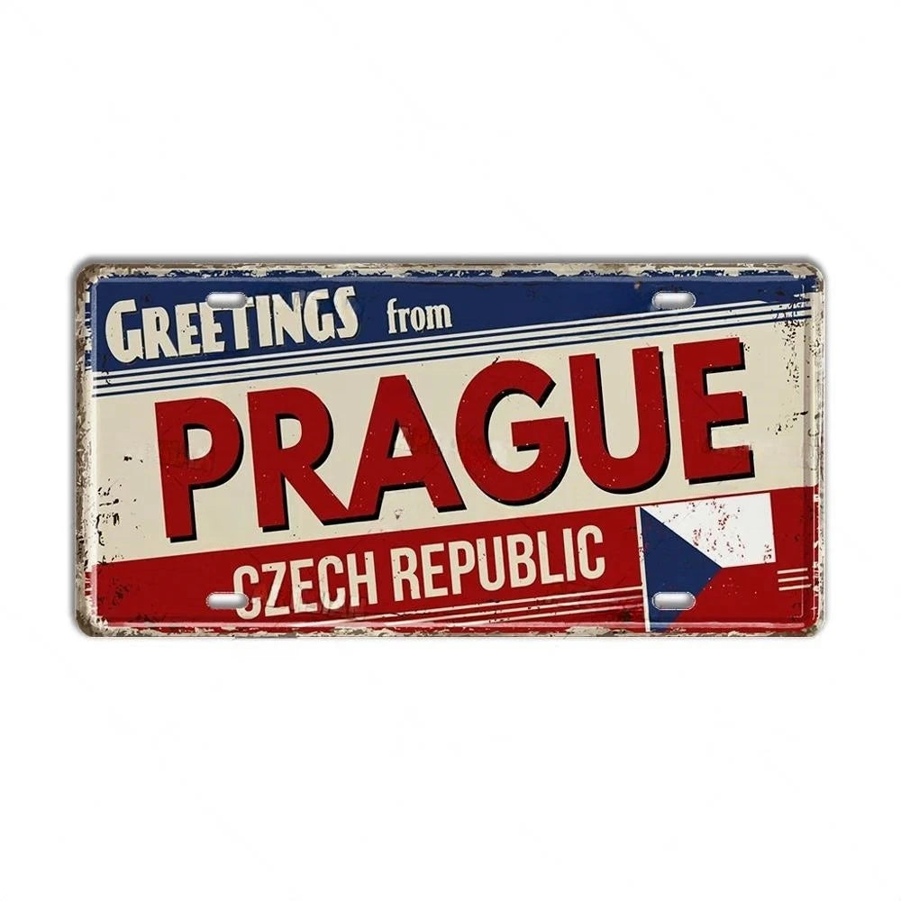 Netherlands, Belgium, Austria & poland Flag License Plate Collection