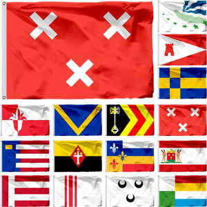 Netherlands City Flags - Dutch Municipality Flags - 90x150cm(3x5ft) - 60x90cm(2x3ft)