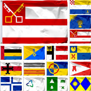 Netherlands City Flags - Dutch Municipality Flags - 90x150cm(3x5ft) - 60x90cm(2x3ft)