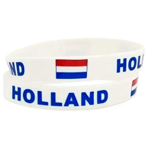 Netherlands Flag Bracelet - Silicone Wristband