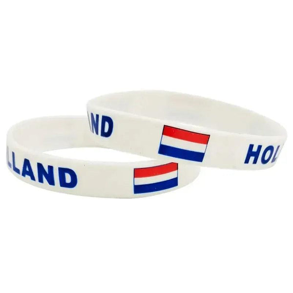 Netherlands Flag Bracelet - Silicone Wristband