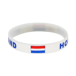 Netherlands Flag Bracelet - Silicone Wristband