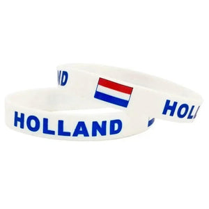 Netherlands Flag Bracelet - Silicone Wristband
