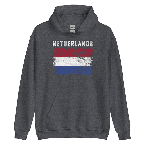 Netherlands Flag Distressed - Dutch Flag Hoodie