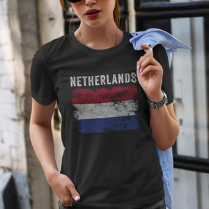 Netherlands Flag Distressed - Dutch Flag T-Shirt