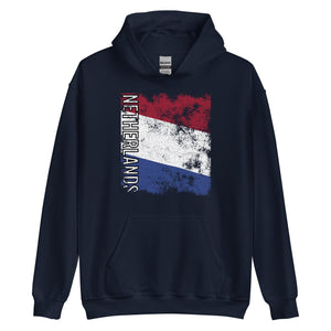 Netherlands Flag - Distressed Flag Hoodie