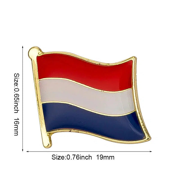 Netherlands Flag Lapel Pin - Enamel Pin Flag
