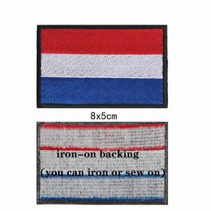 Netherlands Flag Patch - Iron On/Hook & Loop Patch