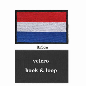 Netherlands Flag Patch - Iron On/Hook & Loop Patch