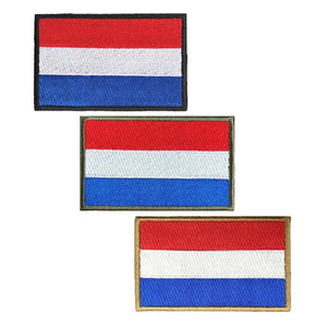 Netherlands Flag Patch - Iron On/Hook & Loop Patch