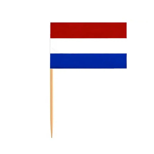 Netherlands Flag Toothpicks - Cupcake Toppers (100Pcs)