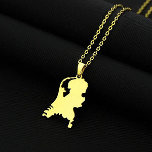Netherlands Map Necklace