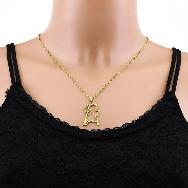 Netherlands Map Necklace