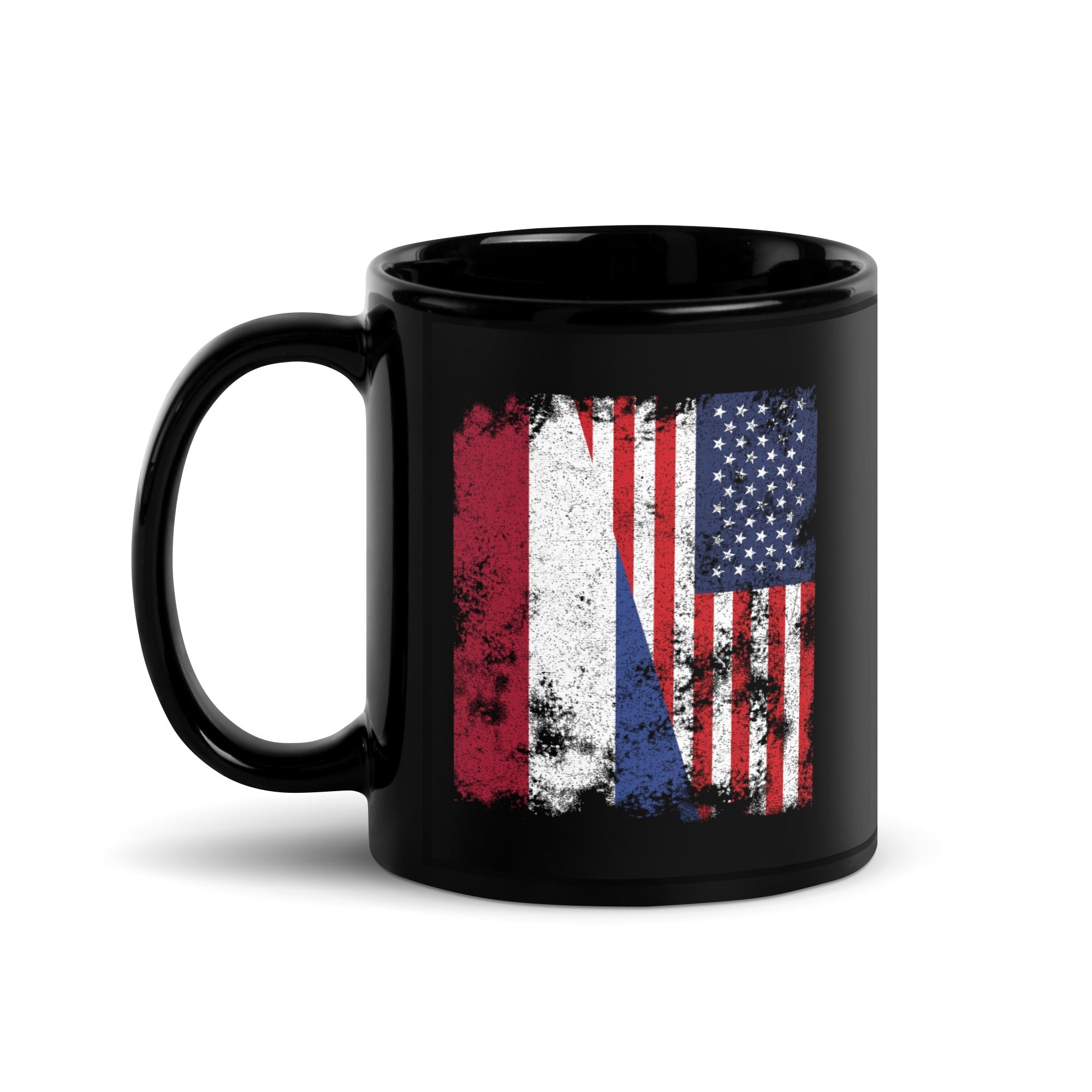 Netherlands USA Flag - Half American Mug