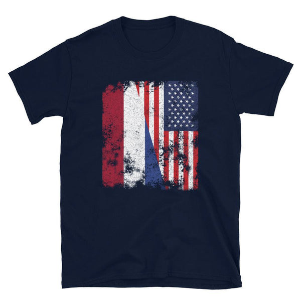 Netherlands USA Flag - Half American T-Shirt