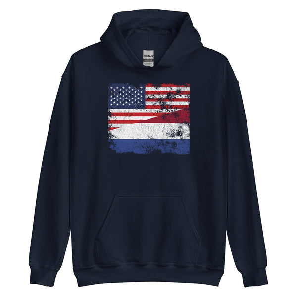 Netherlands USA Flag Hoodie