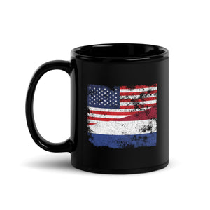 Netherlands USA Flag Mug