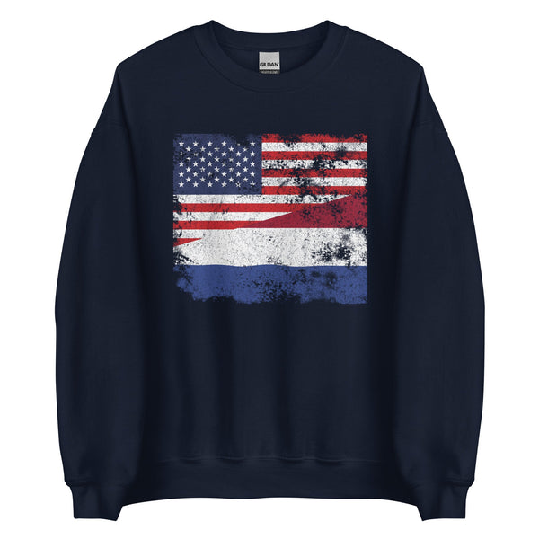 Netherlands USA Flag Sweatshirt