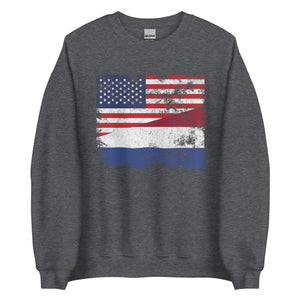 Netherlands USA Flag Sweatshirt