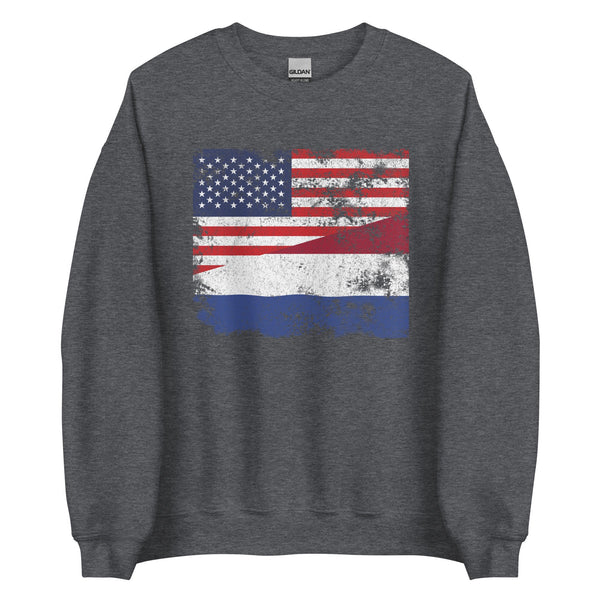 Netherlands USA Flag Sweatshirt