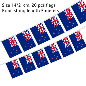 New Zealand Flag Bunting Banner - 20Pcs
