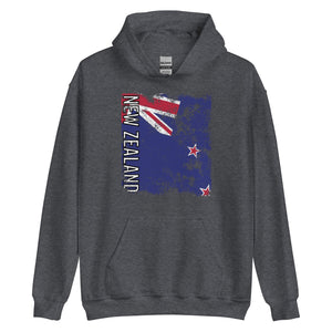 New Zealand Flag - Distressed Flag Hoodie