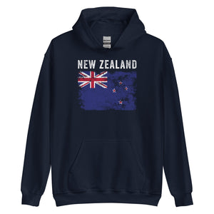 New Zealand Flag Distressed Hoodie