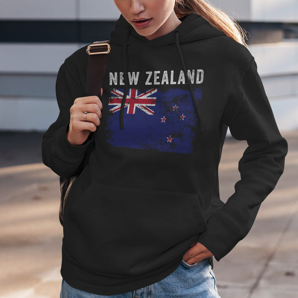 New Zealand Flag Distressed Hoodie