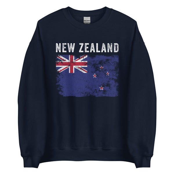 New Zealand Flag Distressed Sweatshirt