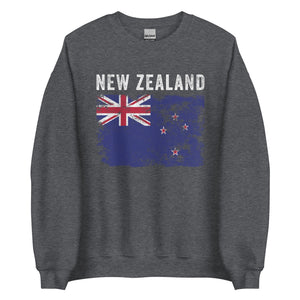 New Zealand Flag Distressed Sweatshirt