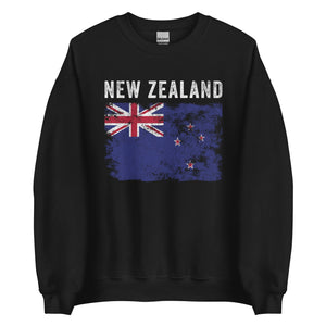 New Zealand Flag Distressed Sweatshirt