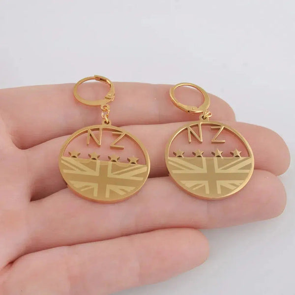 New Zealand Flag Earrings