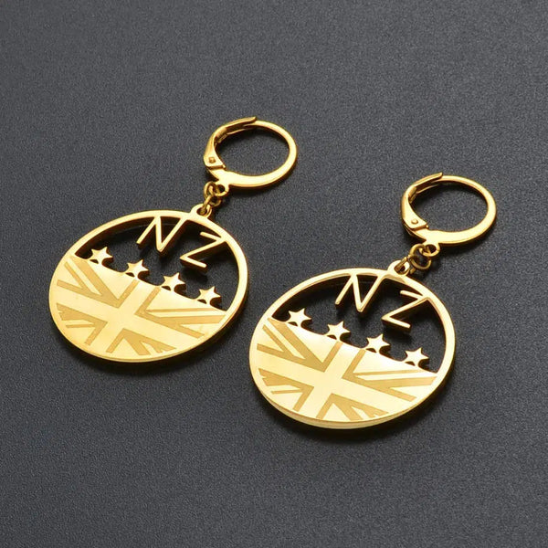 New Zealand Flag Earrings