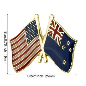 New Zealand Flag Lapel Pin Collection - Enamel Pin Flag