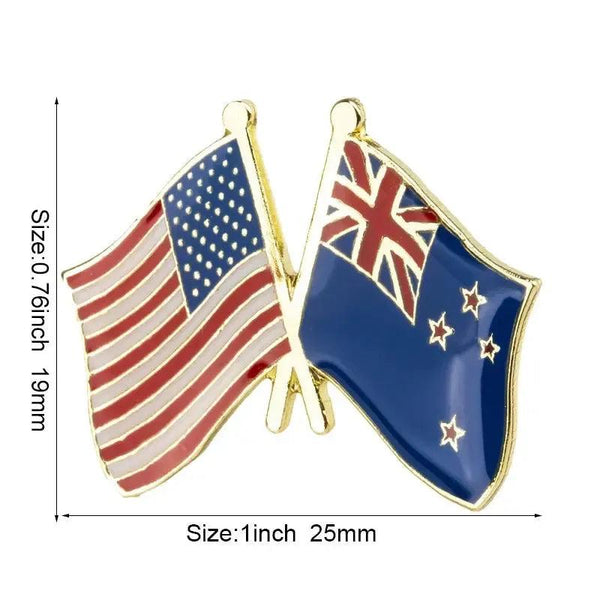New Zealand Flag Lapel Pin Collection - Enamel Pin Flag