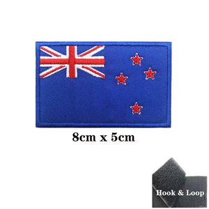 New Zealand Flag Patch - Iron On/Hook & Loop Patch