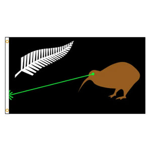 New Zealand Laser Kiwi Flag - 90x150cm(3x5ft) - 60x90cm(2x3ft)